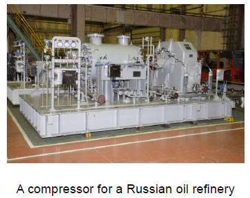 [photo]A compressor for a Russian oil refinery