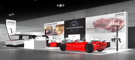 [image]Exterior of Hitachi Automotive Systems Booth (concept)