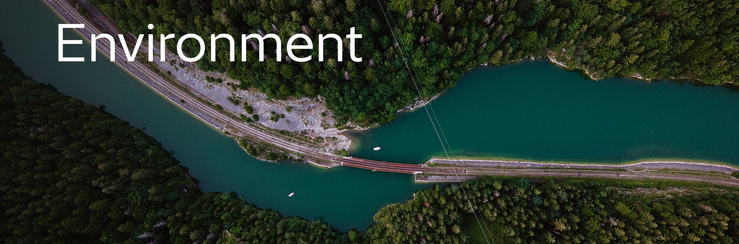 Aerial view of big metal railway bridge across river, in the middle of summer forest.