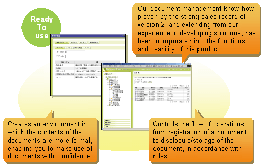 Screen shot of uCosminexus DocumentBroker Version 3 Standard GUI.