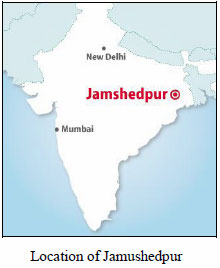 Location of Jamushedpur