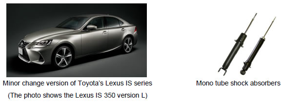 [image](left)Minor change version of Toyota's Lexus IS series (The photo shows the Lexus IS 350 version L) (right)Mono tube shock absorbers