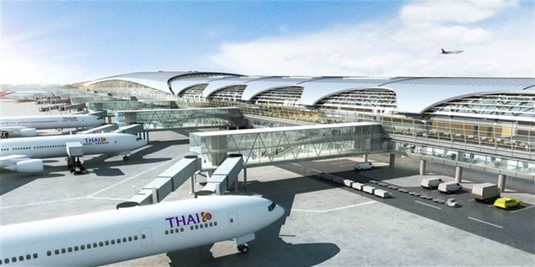 [image]External view of Suvarnabhumi International Airport after the expansion work2