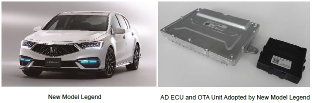 [image](left)New Model Legend, (right)AD ECU and OTA Unit Adopted by New Model Legend