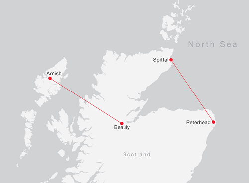 [image]The first two projects under the framework agreement between Arnish-Beauly and Spittal-Peterhead have already been defined