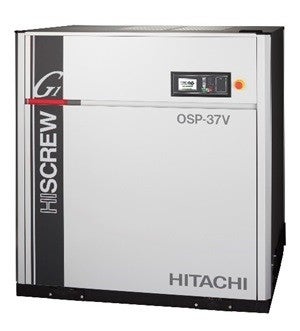 HITACHI 小型空気圧縮機 型式P0-1. 5GX6 日立産機、空気圧縮機更新でのCO₂削減量をクレジット化する新サービス
