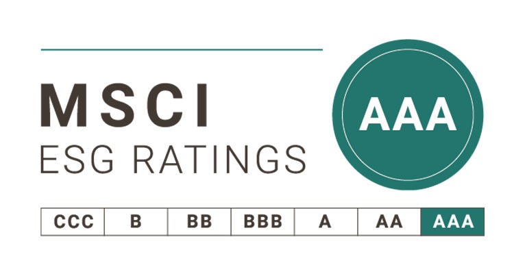 logo : MSCI ESG RATINGS AAA