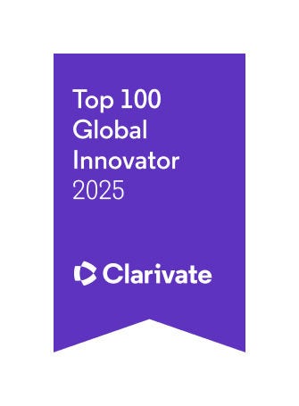 Top 100 Global Innovator 2025 Clarivate logo Top 100 Global Innovator 2025 Clarivate logo