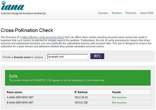 図4：example.comドメイン検査例