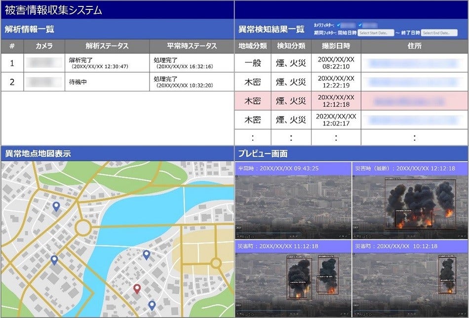 [画像]被害情報収集システムの画面イメージ