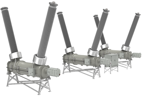 ［図6］550 kV/63 kA SF6フリーDTBの3D（Three Dimensions）レンダリング
