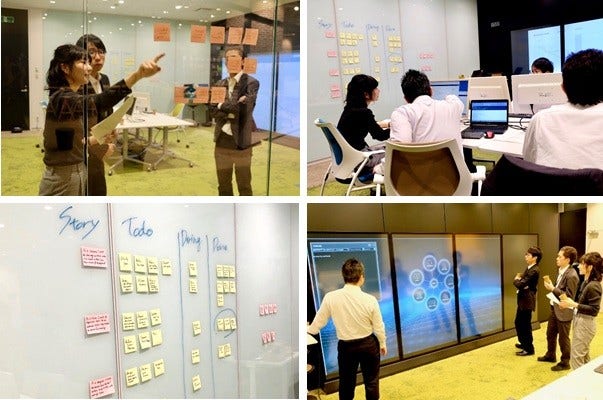 [画像]アジャイル開発風景 (日立オープンラボ横浜)