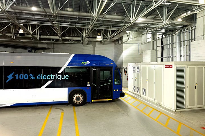 Hitachi Energy successfully deploys first centralized EV bus charging system for Quebec City