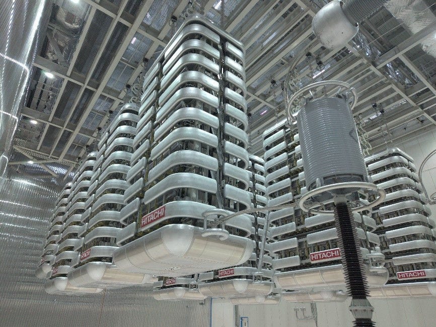 [image]Valves hall at the converter station in Mumbai