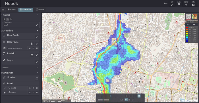[画像]「FloodS」の利用画面イメージ