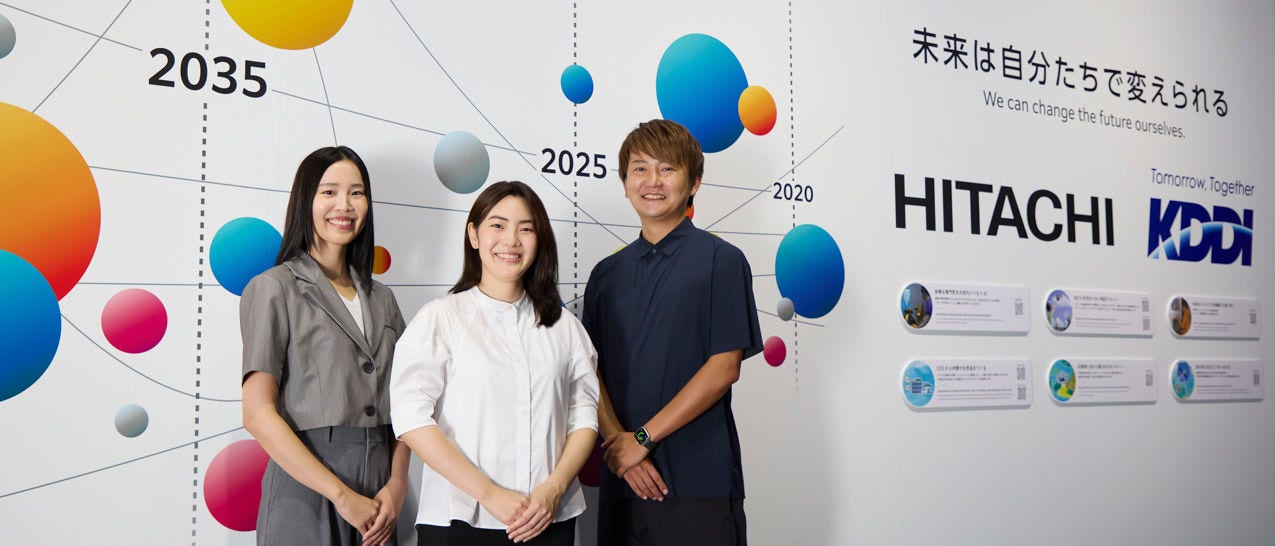 集合写真（左から安井、犬尾、福丸）