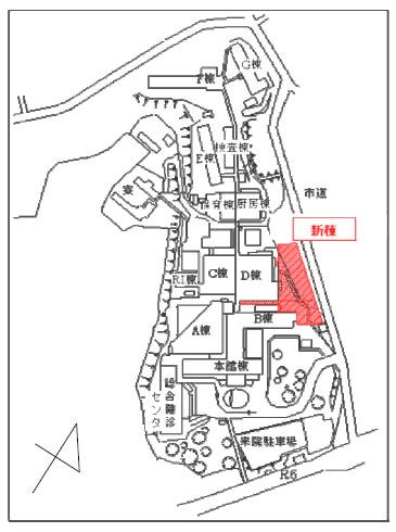 [地図]新棟の建設場所