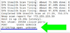 図 2：稼働ポートの調査