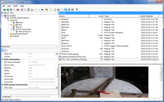 図 9：USBファイルのイメージファイルに格納されている情報