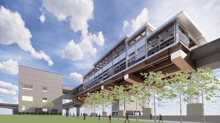 [image]Exterior View of an Elevated Station on the Wanda-Zhonghe-Shulin Line (image)