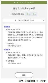 [画像]③ 個人ごとにアドバイスなどを提示(あなたへのメッセージ)