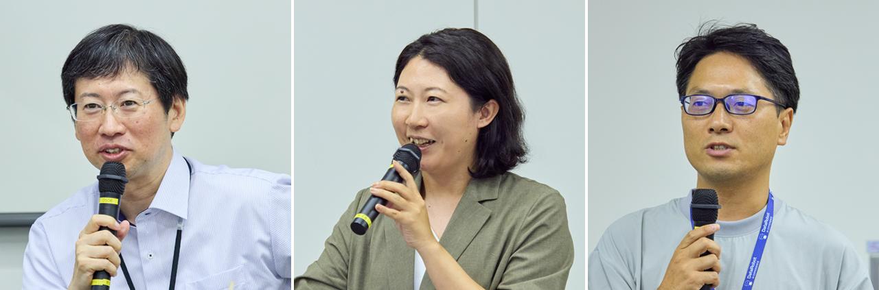 左からGenerative AIセンター本部長・AIアンバサダー 吉田 順、AIアンバサダー 滝川 絵里、AIアンバサダー 近藤 正勝