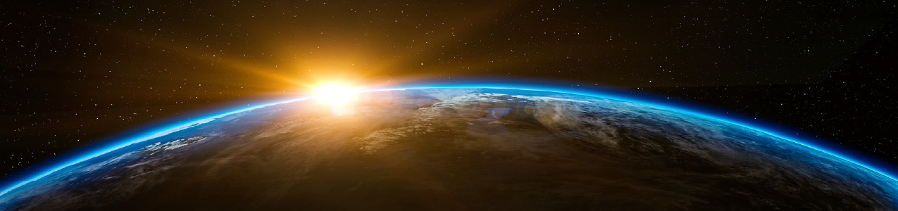 Sun shining on the earth 