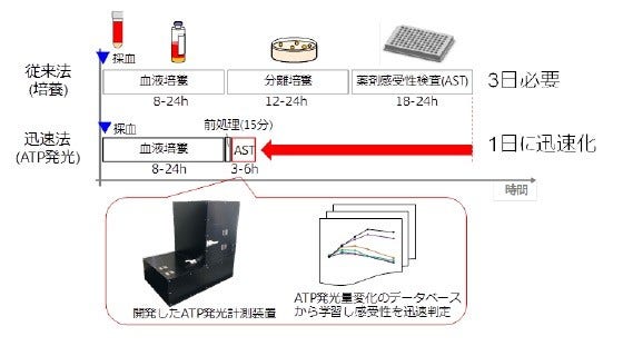 敗血症患者に有効な抗菌薬をATP発光技術で迅速に選択