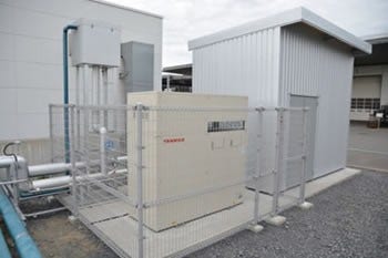 [画像]常陸那珂工場のガス回収超小型コージェネレーションシステム