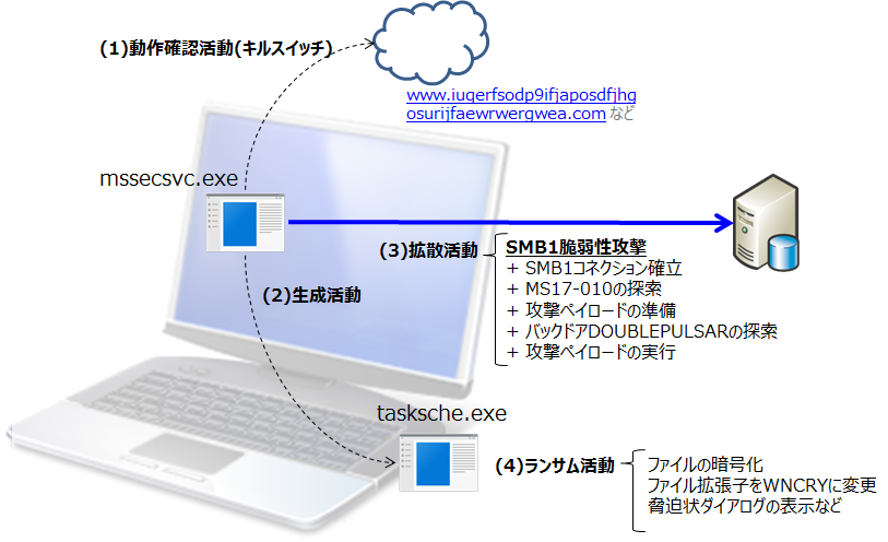 図 1: 感染活動の概要