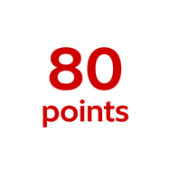 80 points
