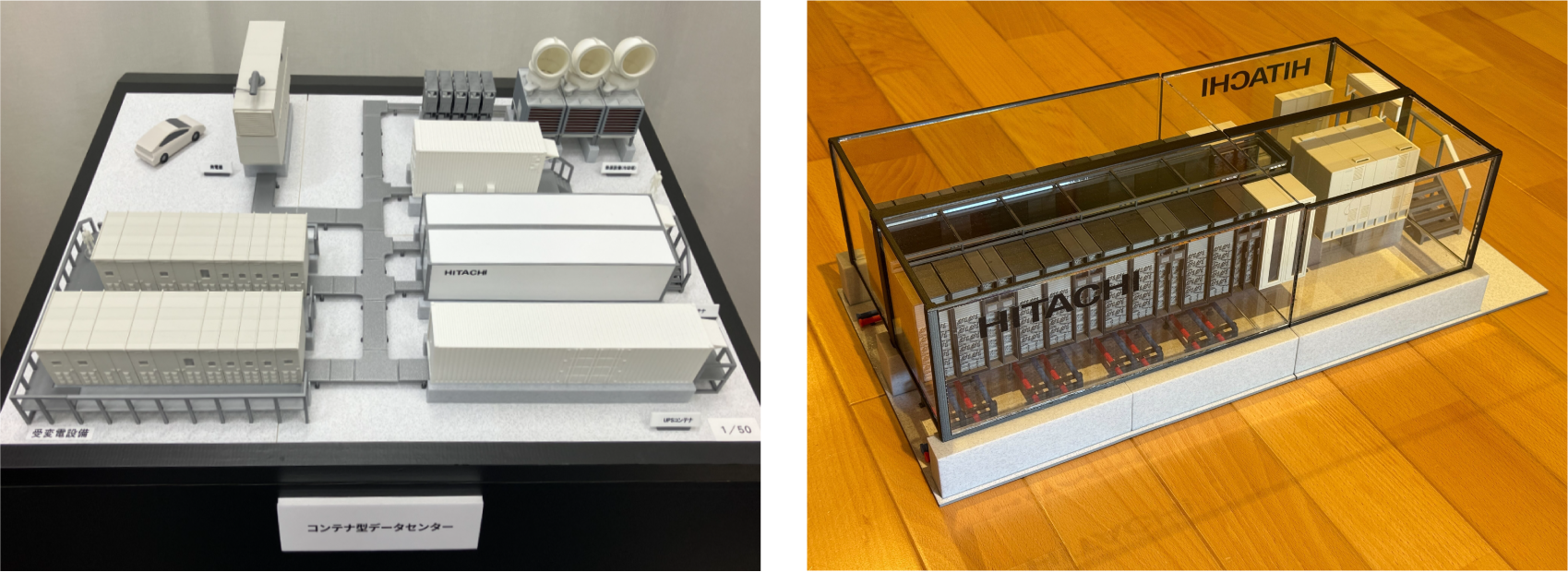 [1] Three-dimensional (3D) Mockups of High-load Server Model for Generative AI (left) and IT Equipment Container (right) 