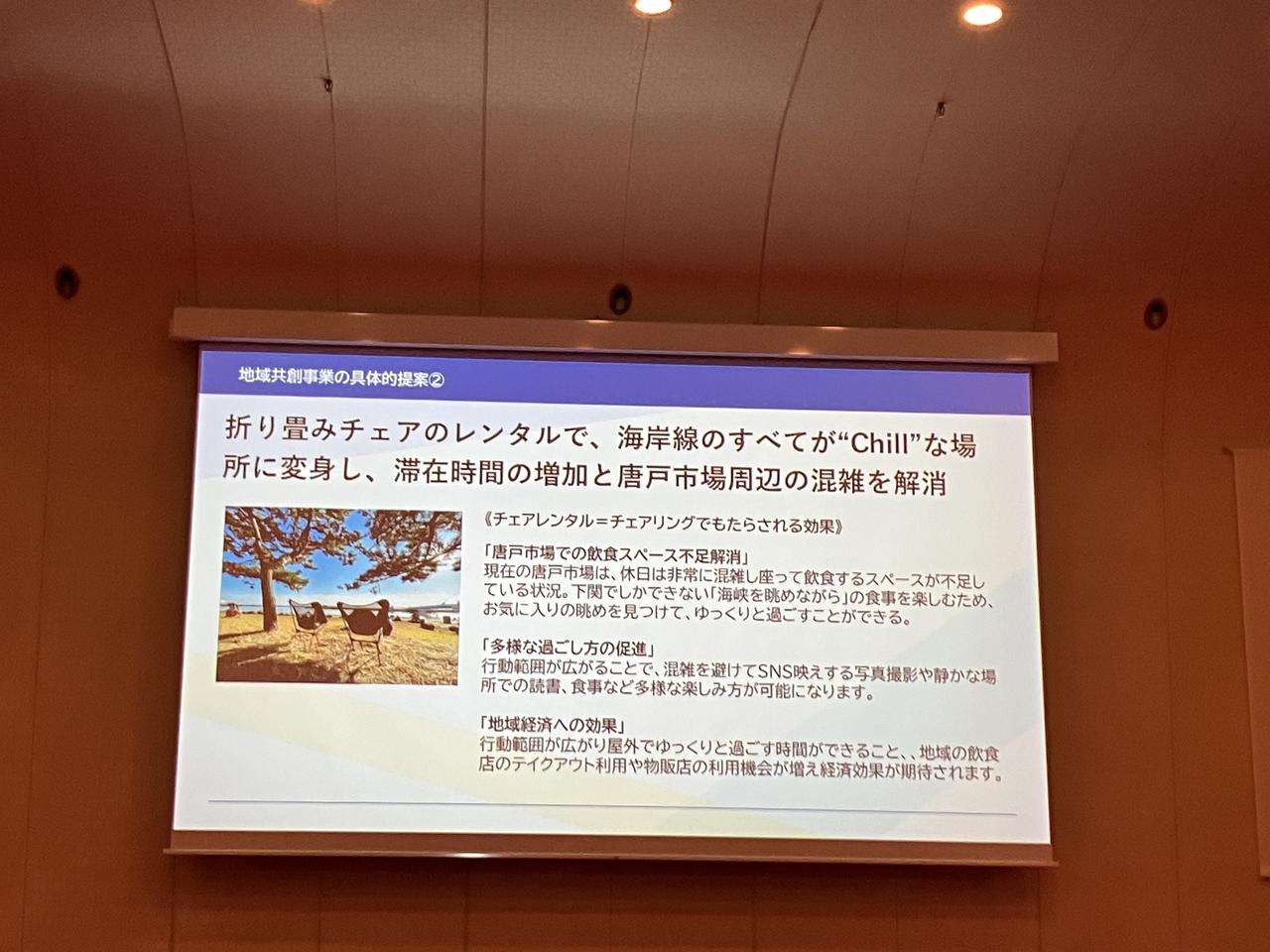 画像: ＜Aチーム＞テーマ：1 mile & 2 hoursを実現する関門“Chill”回廊プロジェクト