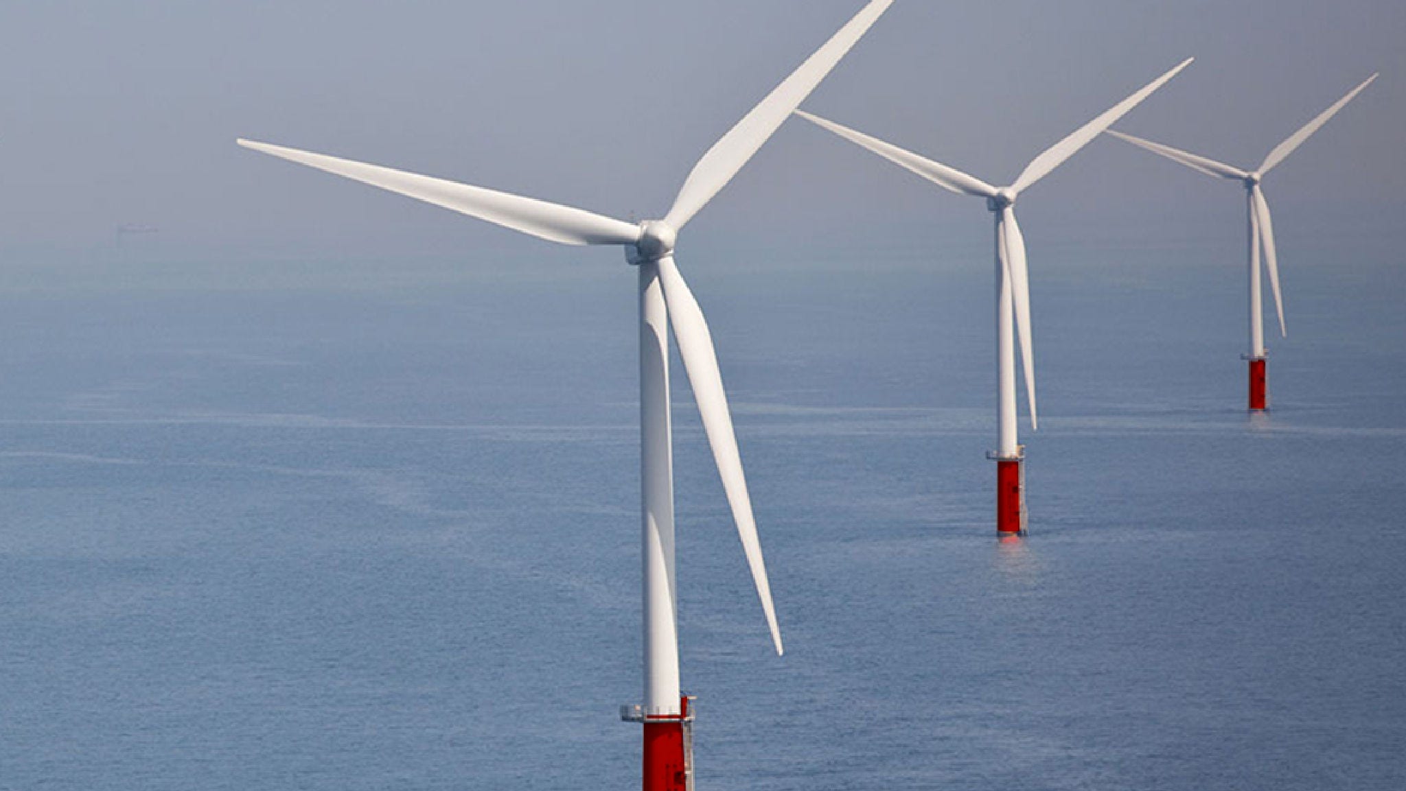 Wind turbines at sea