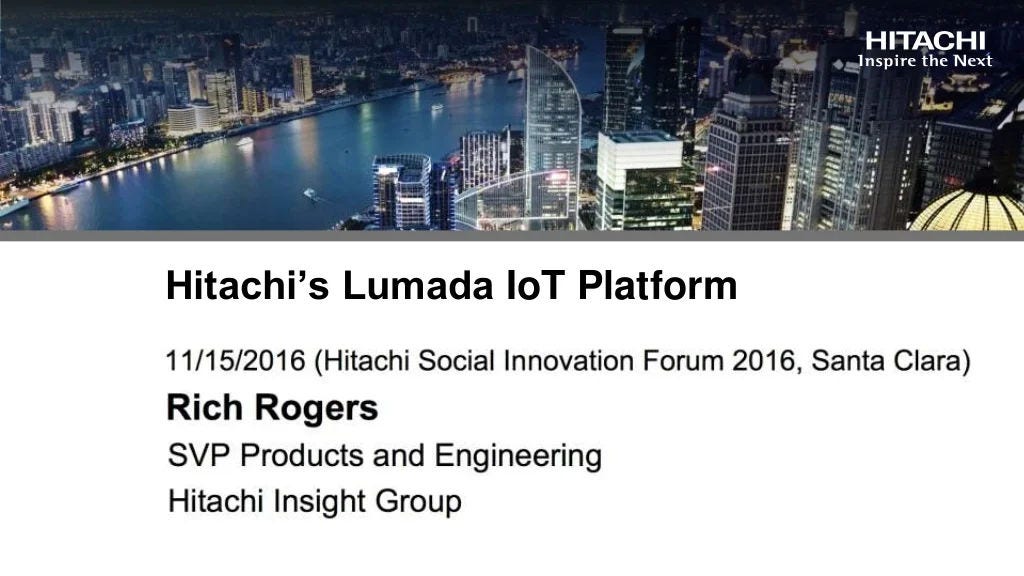 Hitachi’s Lumada IoT Platform