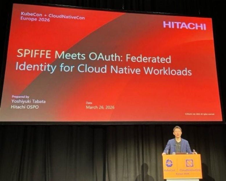 「KubeCon + CloudNativeCon Europe 2026」での講演の様子