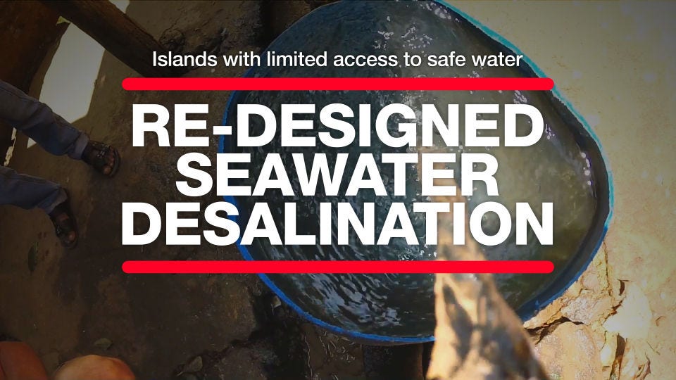 Hitachi has re-developed its seawater desalination technology, so it can be deployed rapidly with minimal setup efforts.