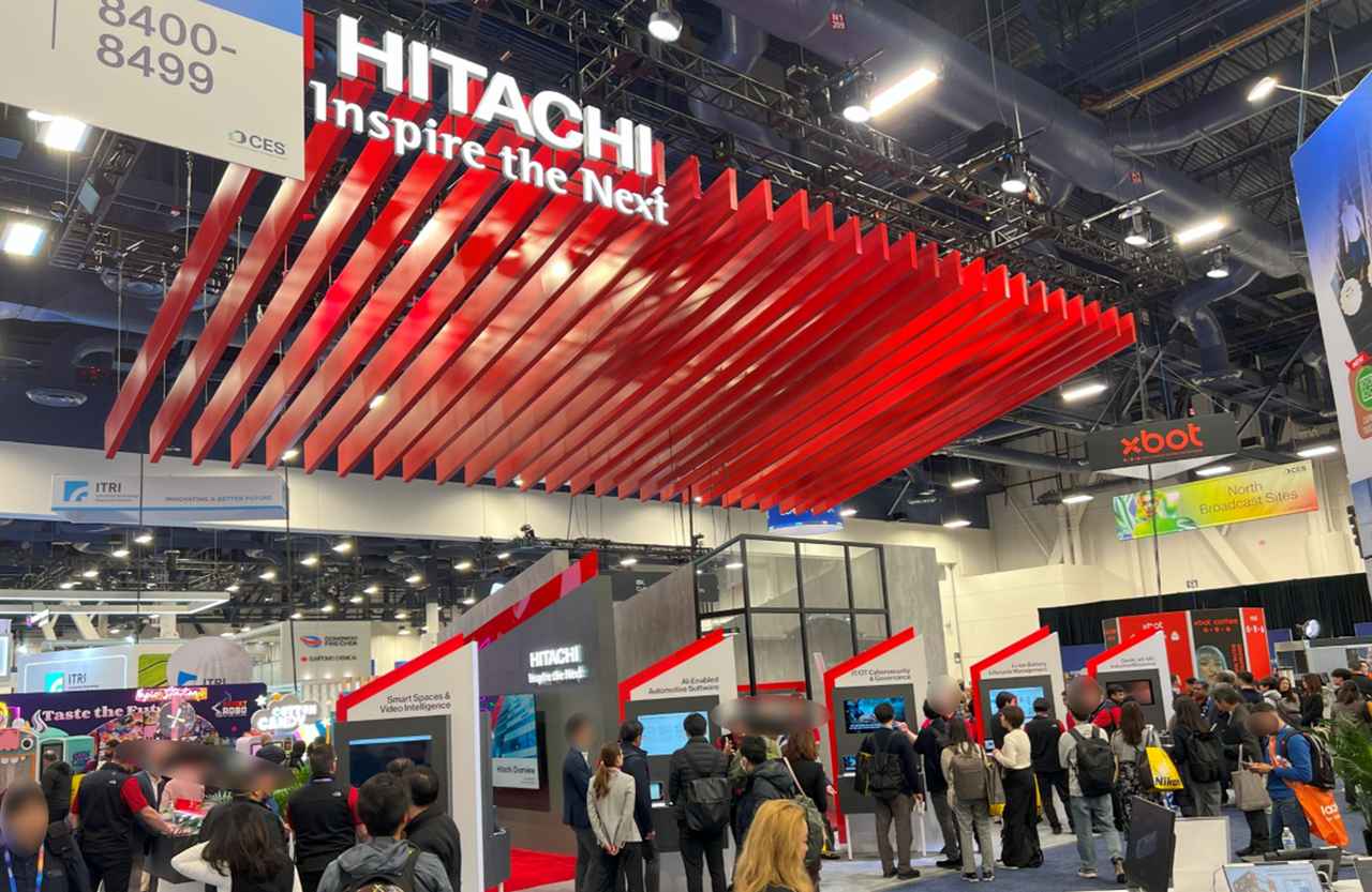 画像: CES2025における、日立ブースの様子