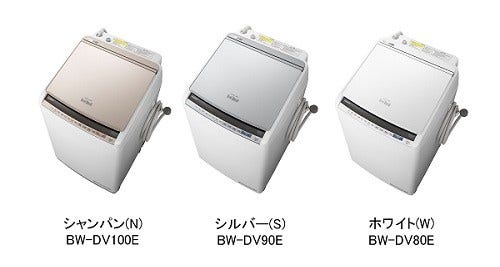 [画像](左)シャンパン(N)BW-DV100E、(中央)シルバー(S)BW-DV90E、(右)ホワイト(W)BW-DV80E