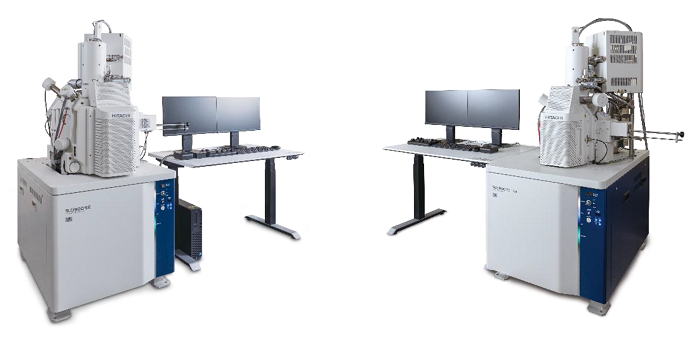 [画像]高分解能ショットキー走査電子顕微鏡「SU3900SE」(左)、「SU3800SE」(右)