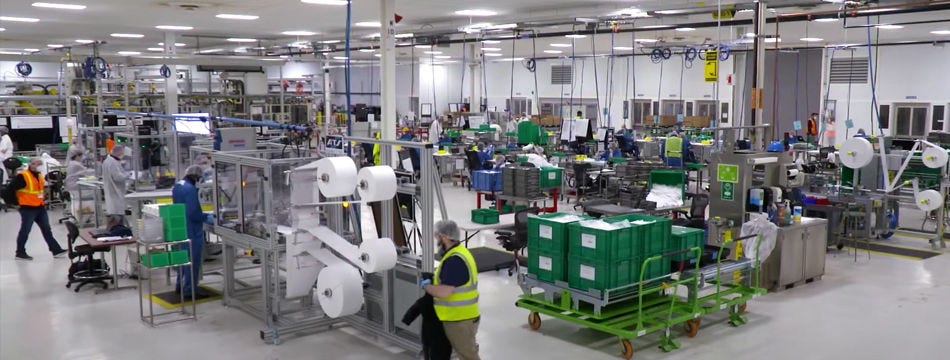 medical face masks production