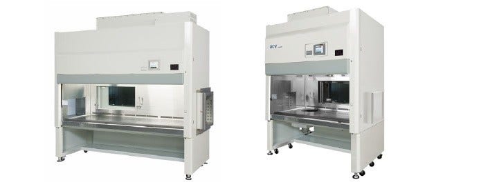 [画像]再生医療用キャビネット(左側RCV-1900、右側RCV-1300)
