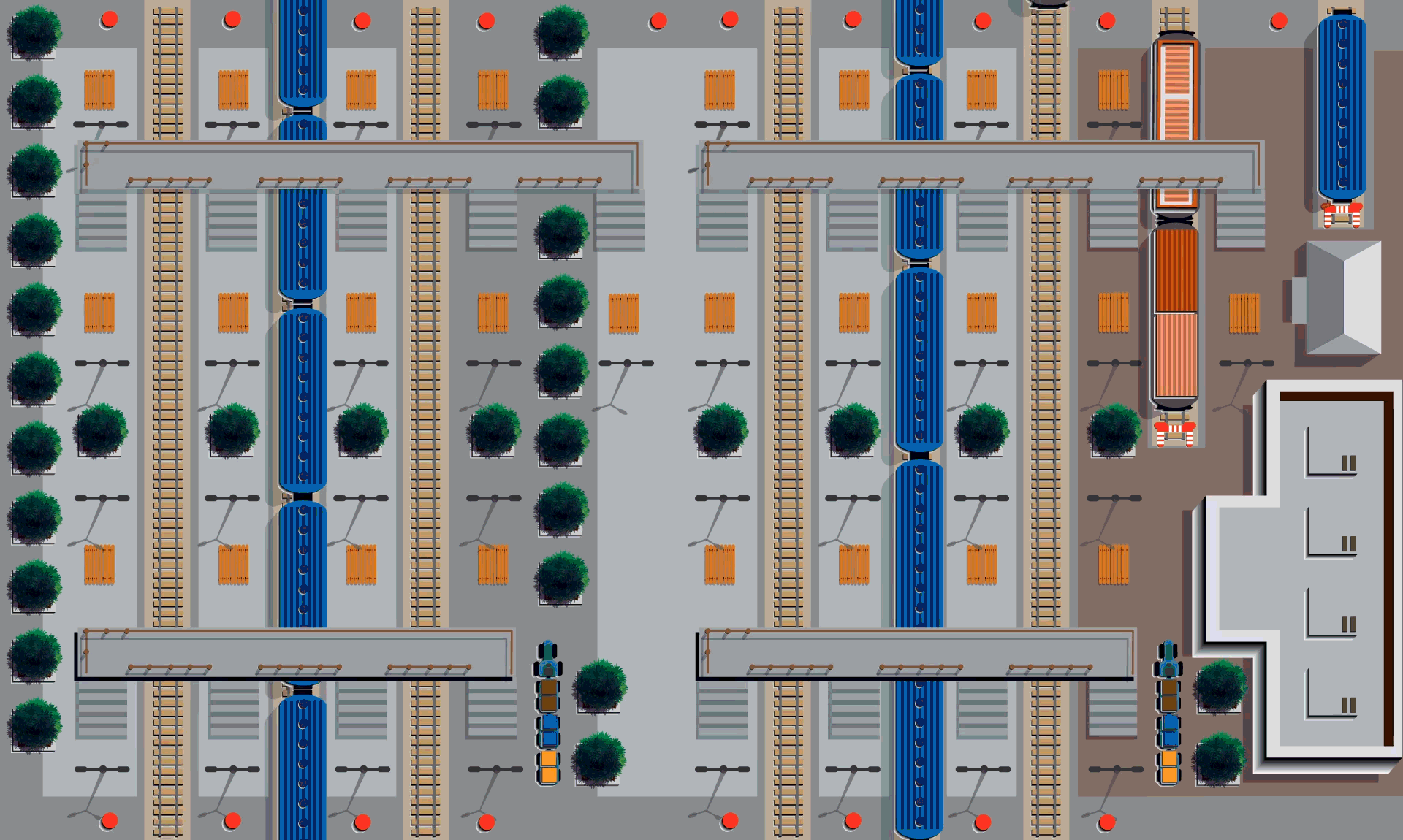 Trains pass through everyday