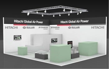 [画像]日立グローバルエアパワーのComVac 2023における展示ブースのイメージ図