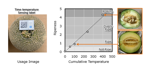 [image]Experimental results of melon ripeness visualization function