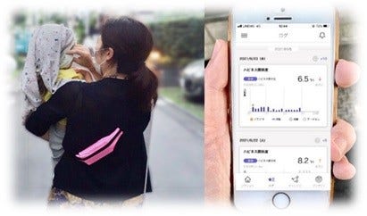 [画像]利用イメージ(写真左)とアプリ画面(写真右)