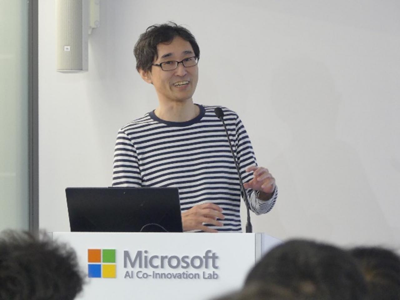 画像: 発表を任されたリーダー諸橋さん