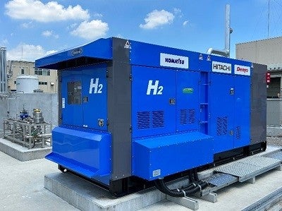 日立　発電機 コマツと日立が技術供与し、デンヨーが開発・製品化した水素混焼発電機