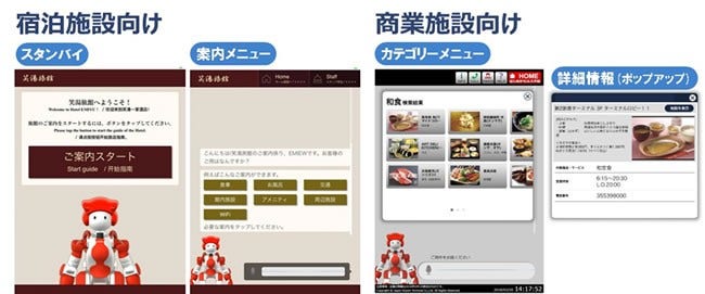[画像]「EMIEW-TT」操作画面イメージ