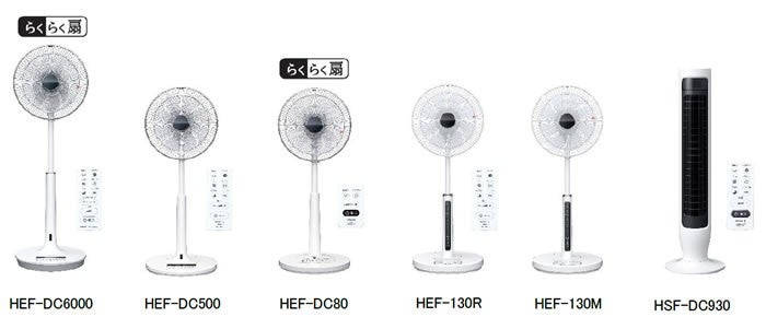 DCモーター搭載モデルを含む「扇風機」6機種を発売：日立